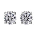 Jstyle 6-8mm Magnetic CZ Clip-On Earrings, 2 Pairs