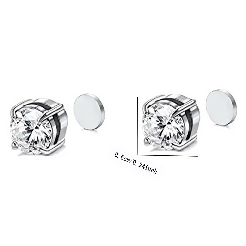 Non-pierced magnetic clip-on earrings styled with an everyday outfit