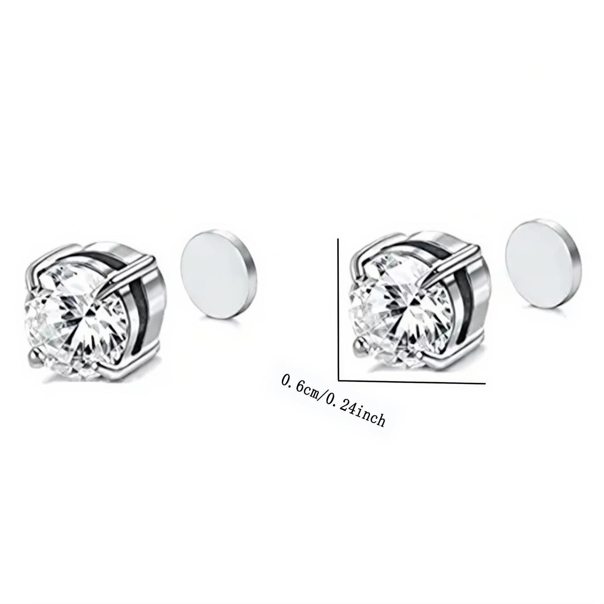 Non-pierced magnetic clip-on earrings styled with an everyday outfit
